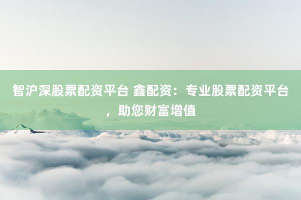 智滬深股票配資平臺(tái) 鑫配資：專業(yè)股票配資平臺(tái)，助您財(cái)富增值