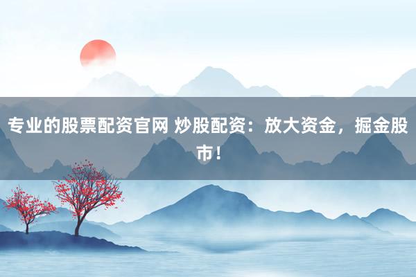 專業(yè)的股票配資官網(wǎng) 炒股配資：放大資金，掘金股市！