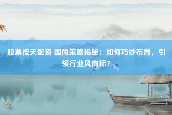 股票按天配資 國尚策略揭秘：如何巧妙布局，引領行業(yè)風向標？