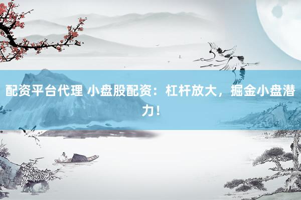 配資平臺代理 小盤股配資：杠桿放大，掘金小盤潛力！