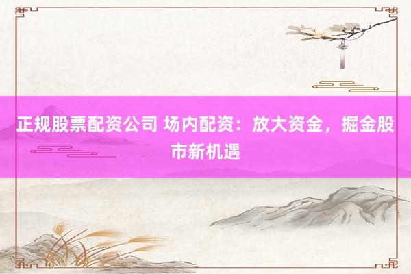 正規(guī)股票配資公司 場(chǎng)內(nèi)配資：放大資金，掘金股市新機(jī)遇