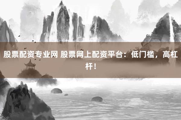 股票配資專業(yè)網(wǎng) 股票網(wǎng)上配資平臺：低門檻，高杠桿！