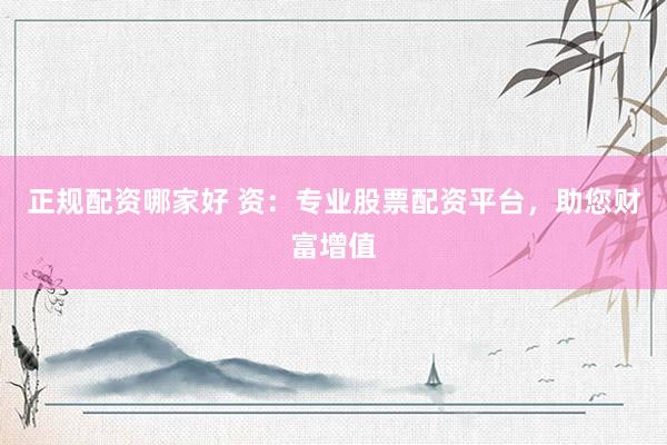 正規(guī)配資哪家好 資：專(zhuān)業(yè)股票配資平臺(tái)，助您財(cái)富增值